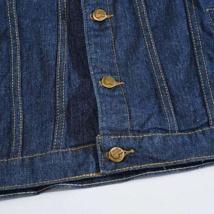 Casual slim men's denim jacket