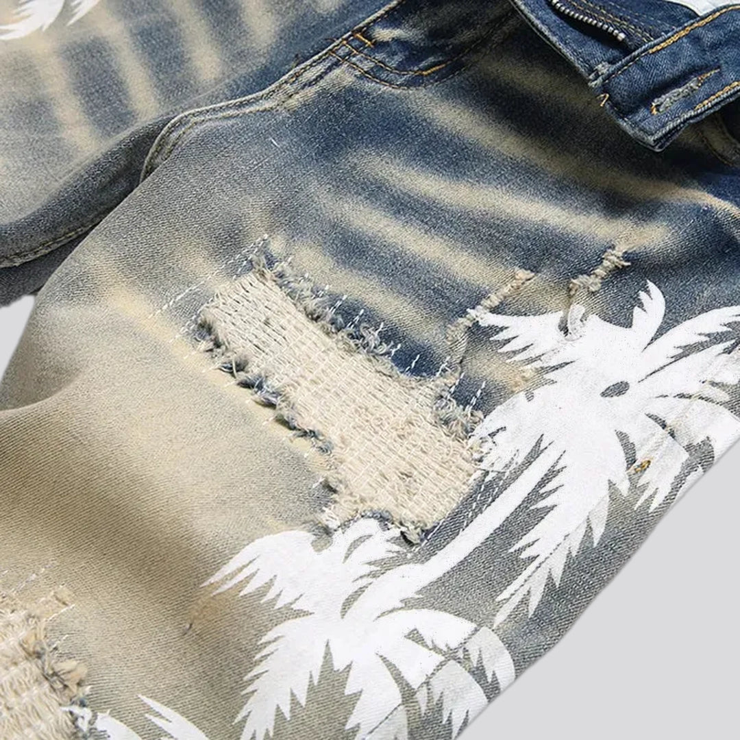 Faded wash skinny jeans for men