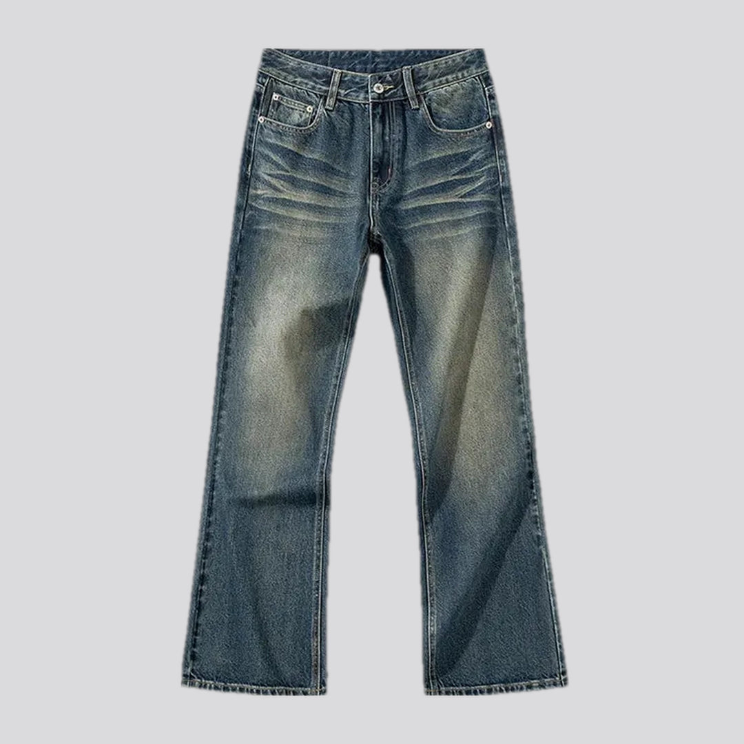 Flare-leg midweight street jeans for men