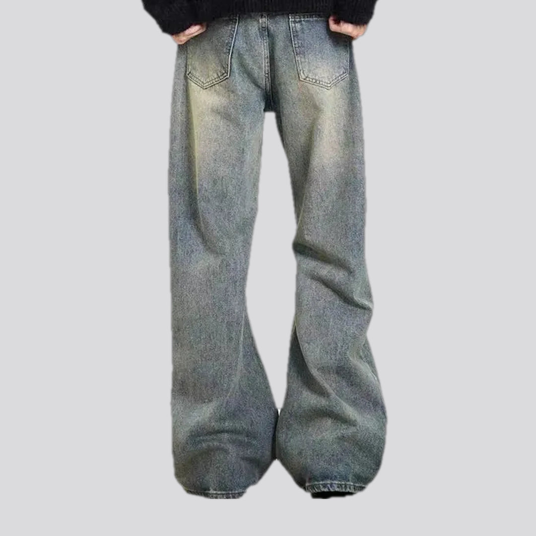 Washed out medium fit men's jeans