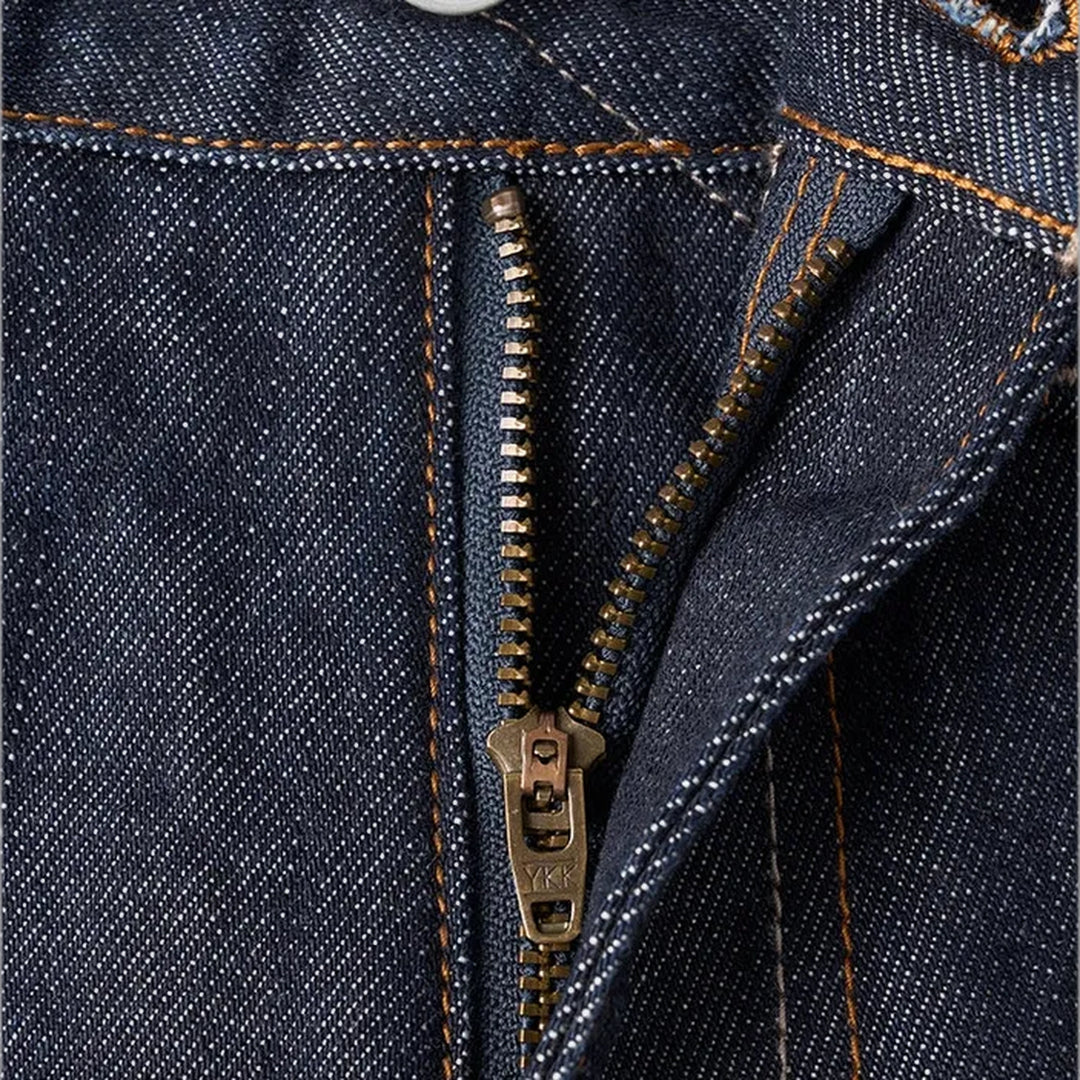 Dark midweight casual tapered men's jeans